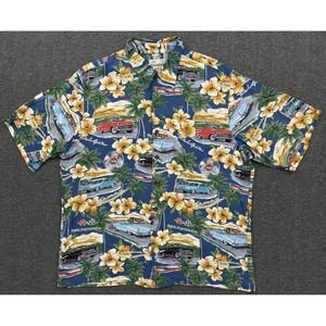 Reyn Spooner Shirt Mens Large American Classics Chevy Bel Air Floral Hawaiian L‎